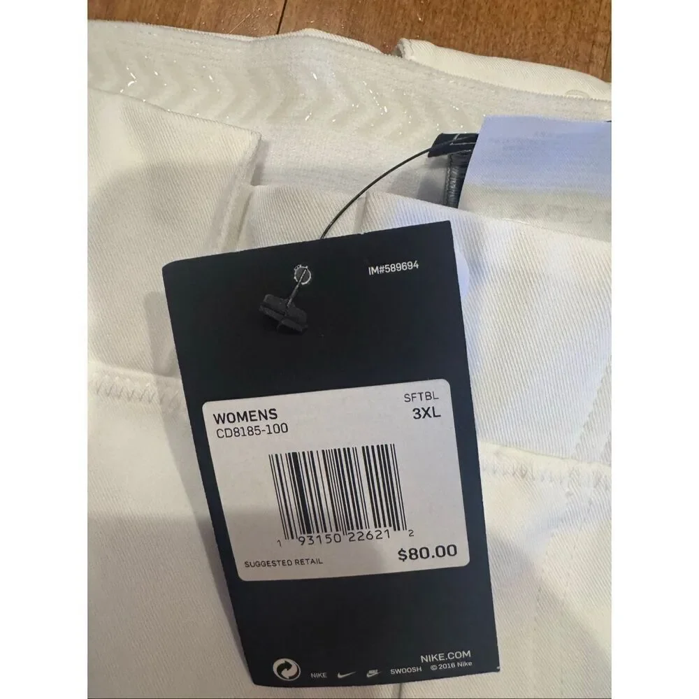 New Nike Woman’s plus size 3XL softball/baseball pants white